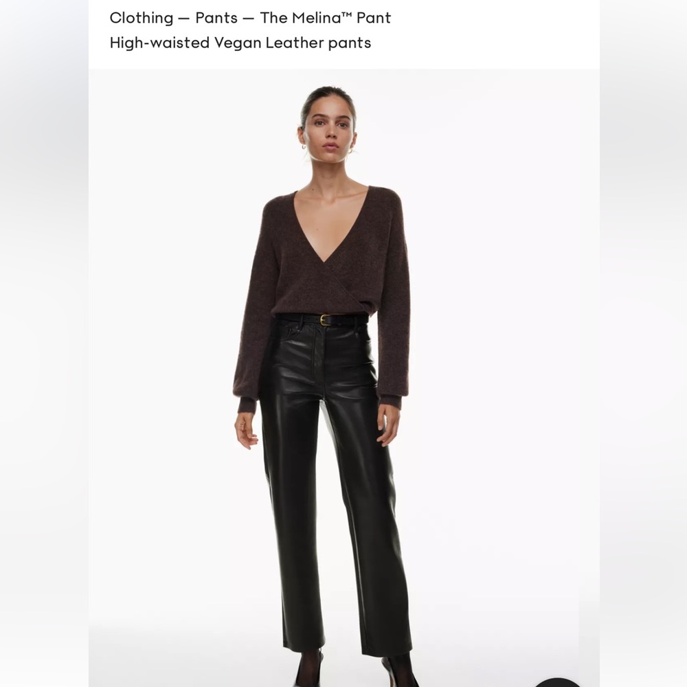 Aritzia Wilfred The Melania Vegan Leather Pants - Size 4
